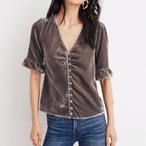 Madewell Velvet Daylight Blouse
